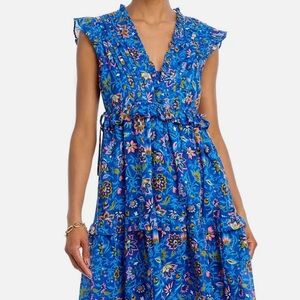 Banjanan Vibrant Blue Floral Midi Dress